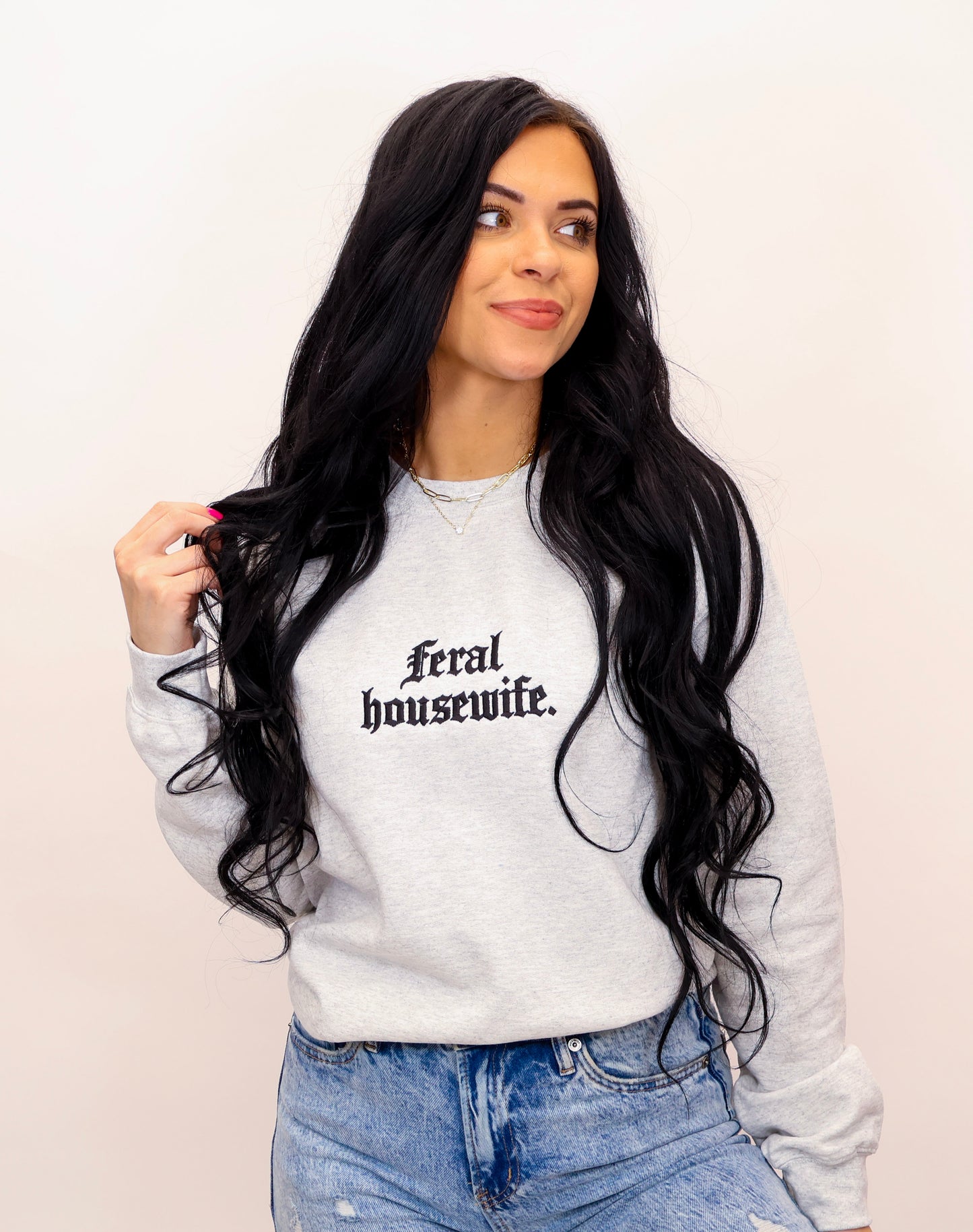 Moody Edgy Embroidered Sweatshirts
