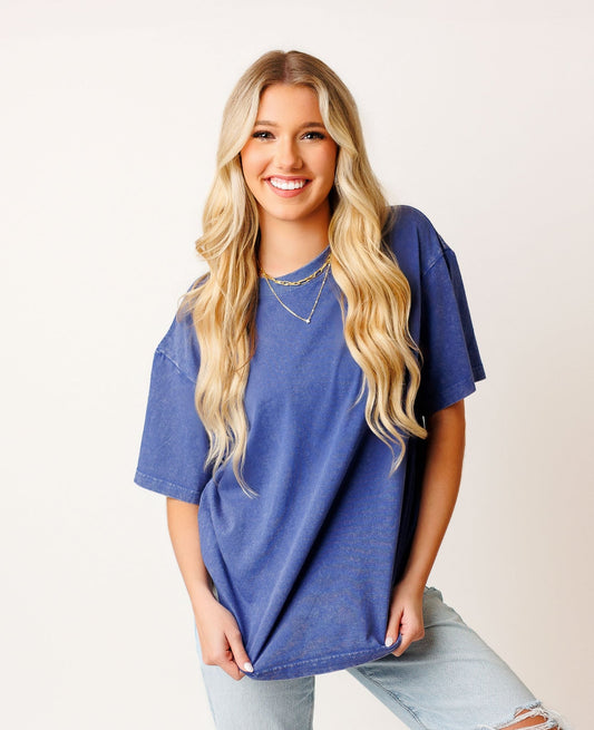 Sunset Essential Oversized Acid Wash Tee