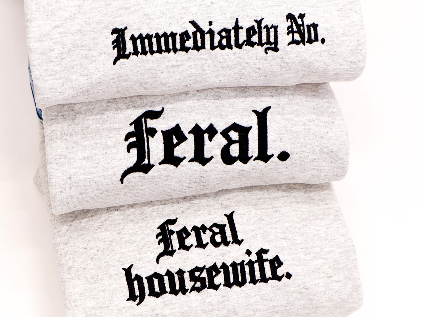 Moody Edgy Embroidered Sweatshirts
