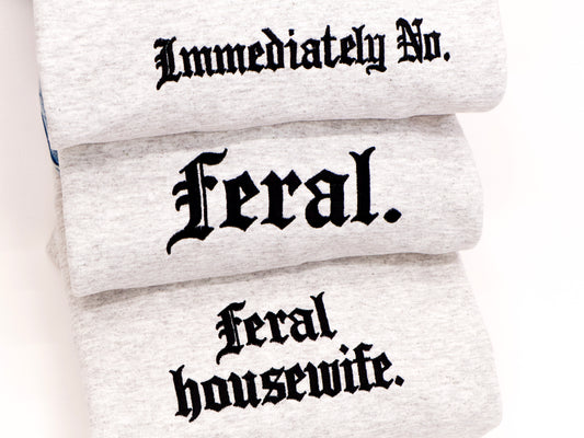 Moody Edgy Embroidered Sweatshirts